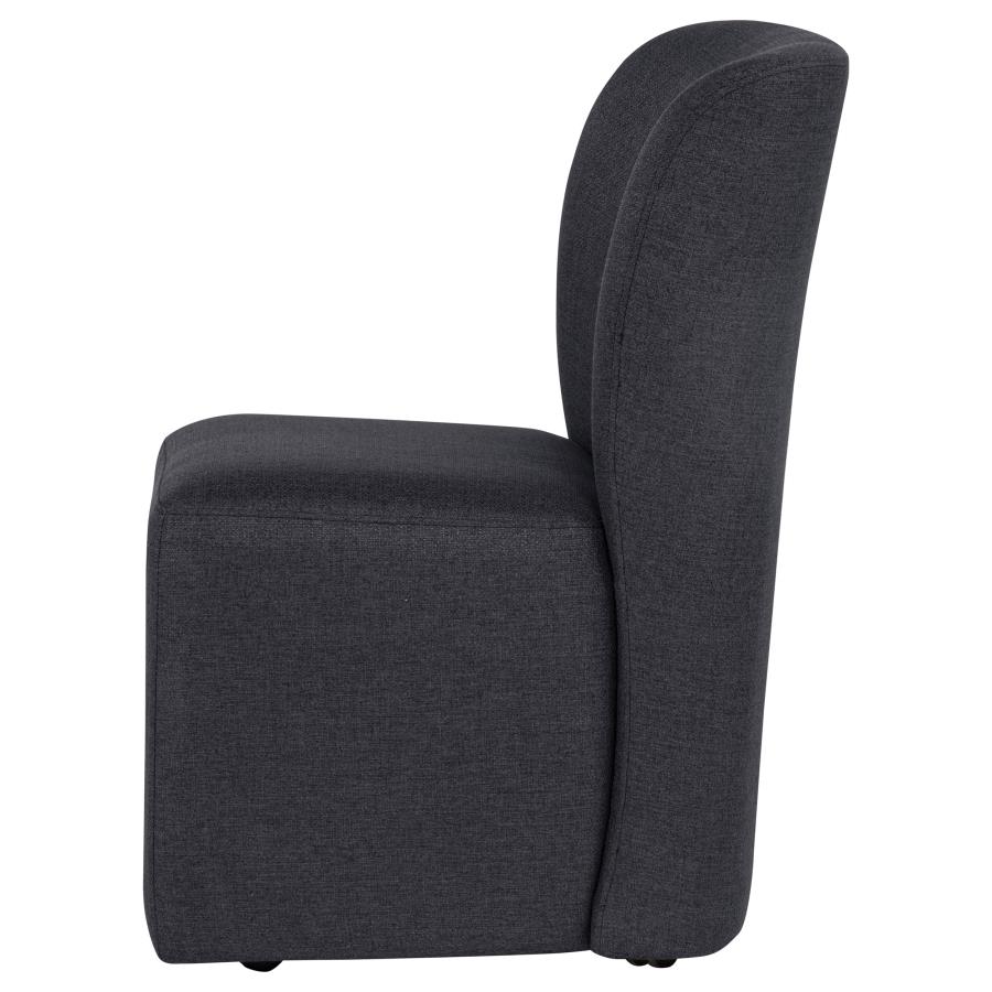 Jaelynn Upholstered Parsons Dining Side Chair Charcoal (Set of 2)