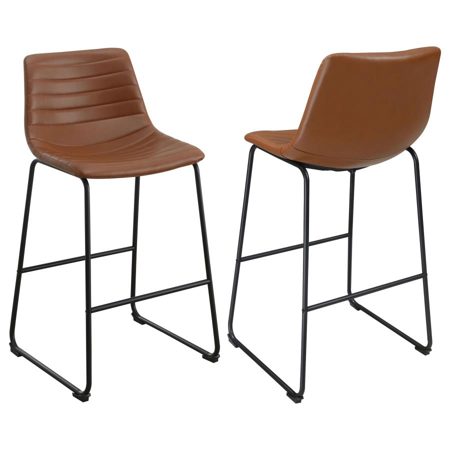 Zuni Upholstered Counter Height Chair Saddle (Set of 2) (image for) Zuni Upholstered Counter Height Chair Saddle (Set of 2)