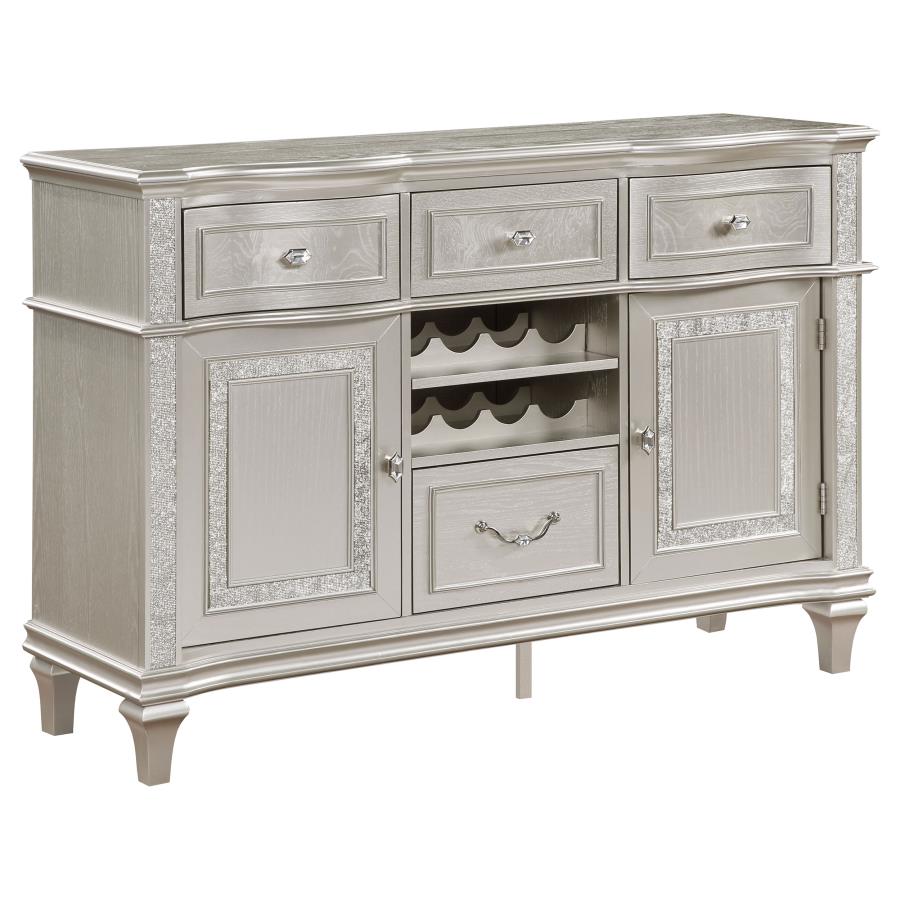 Evangeline 4-drawer Sideboard Buffet Cabinet Silver Oak (image for) Evangeline 4-drawer Sideboard Buffet Cabinet Silver Oak