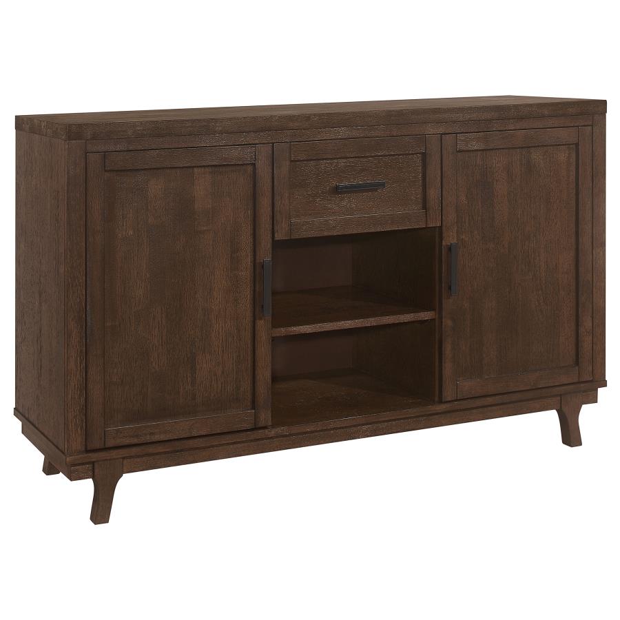 Reynolds 2-door Sideboard Buffet Storage Cabinet Brown Oak (image for) Reynolds 2-door Sideboard Buffet Storage Cabinet Brown Oak