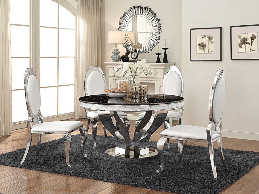 Modal Additional Images for Anchorage Upholstered Dining Chair Cream White (Set of 2)