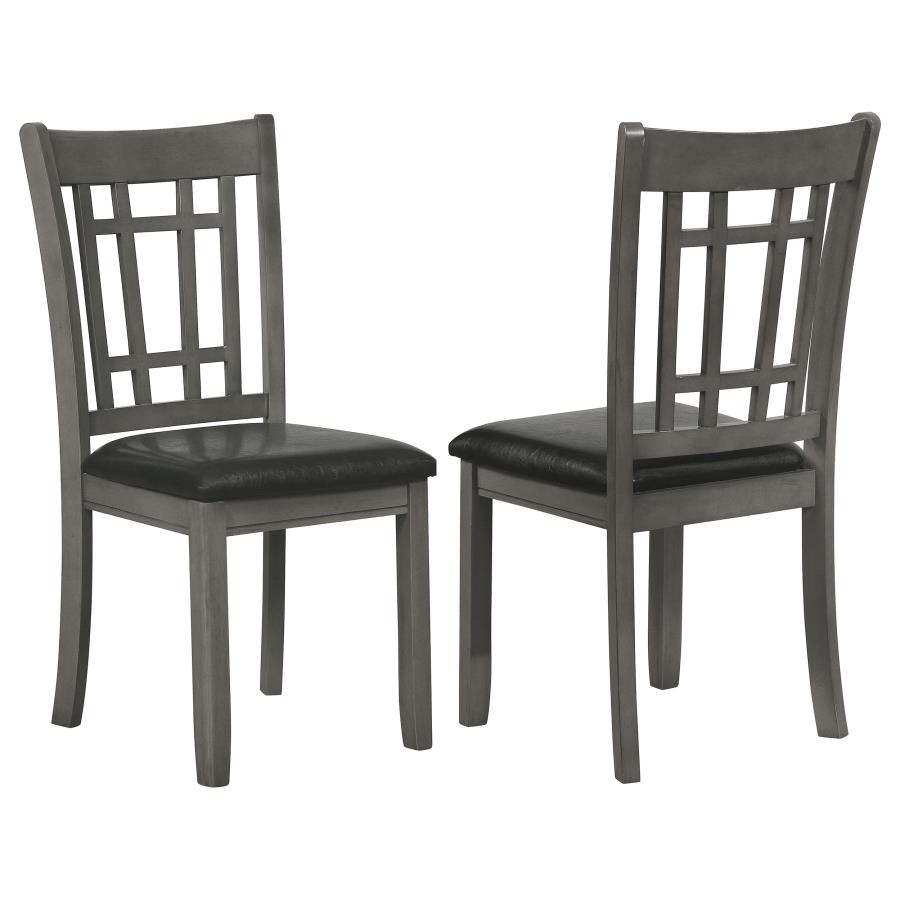 (image for) Lavon Wood Dining Side Chair Black and Medium Grey (Set of 2)