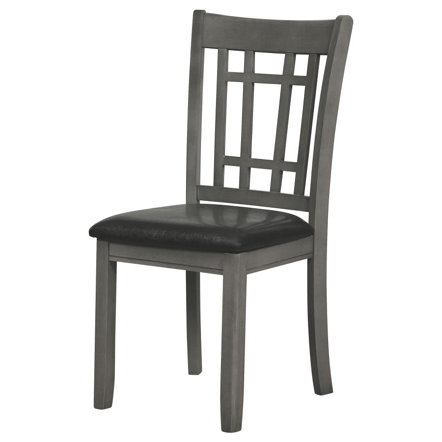 Lavon Wood Dining Side Chair Black and  Medium Grey (Set of 2)