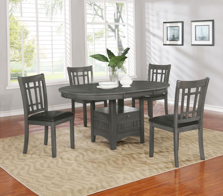 Modal Additional Images for Lavon Wood Dining Side Chair Black and  Medium Grey (Set of 2)