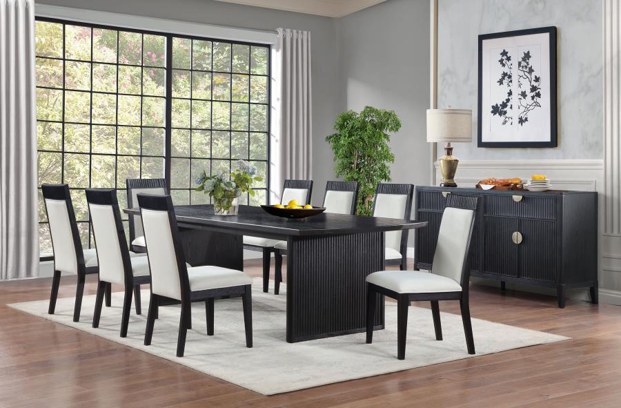Modal Additional Images for Brookmead Dining Side Chair Ivory and Black (Set of 2)