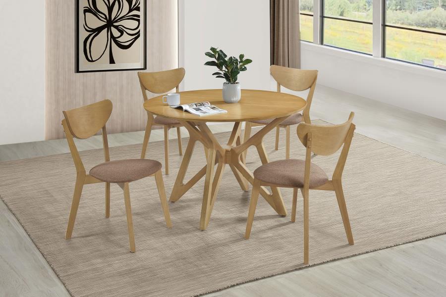 Modal Additional Images for Elowen Wood Dining Side Chair Light Walnut (Set of 2)