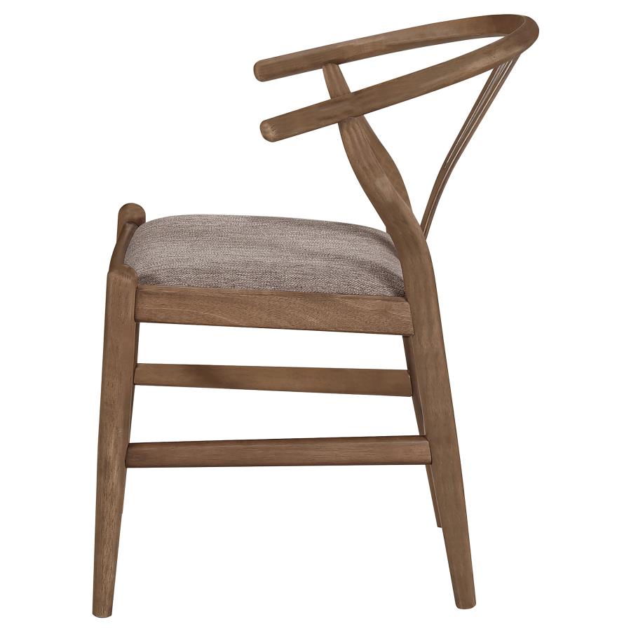 Dinah Wood Wishbone Dining Side Chair Walnut (Set of 2)