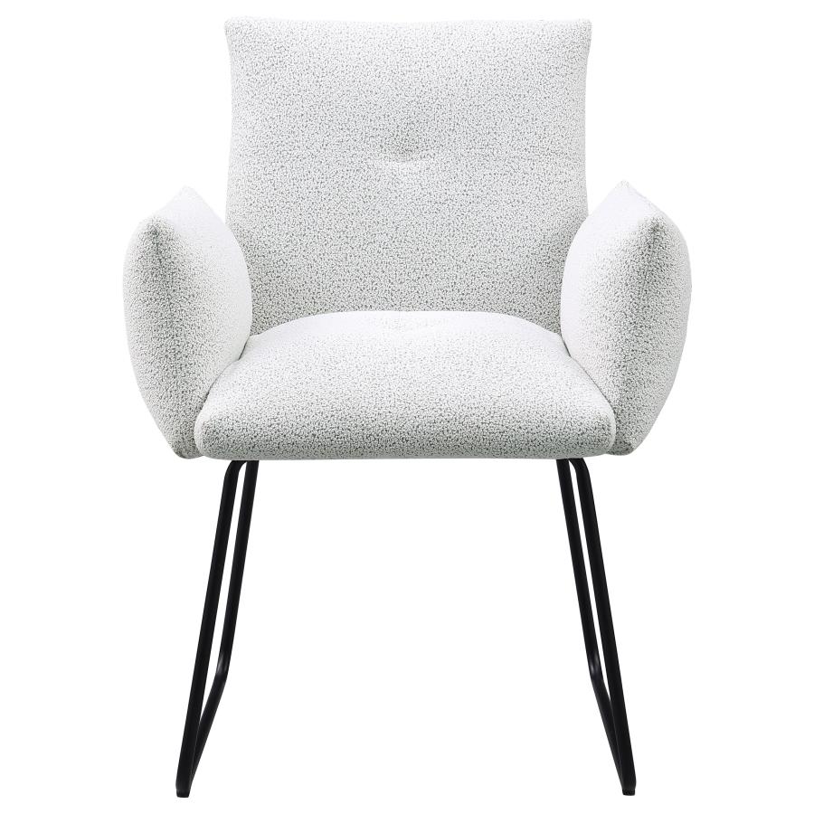 Ackland Upholstered Dining Arm Chair Light Grey (Set of 2)