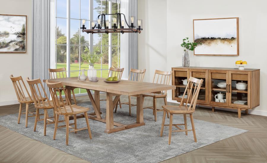(image for) Middleton 10-piece Extension Leaf Dining Set Natural Brown
