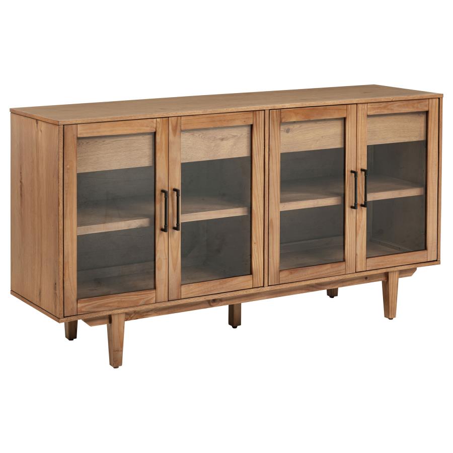 (image for) Middleton 4-door Sideboard Server with Dual Drawers Natural