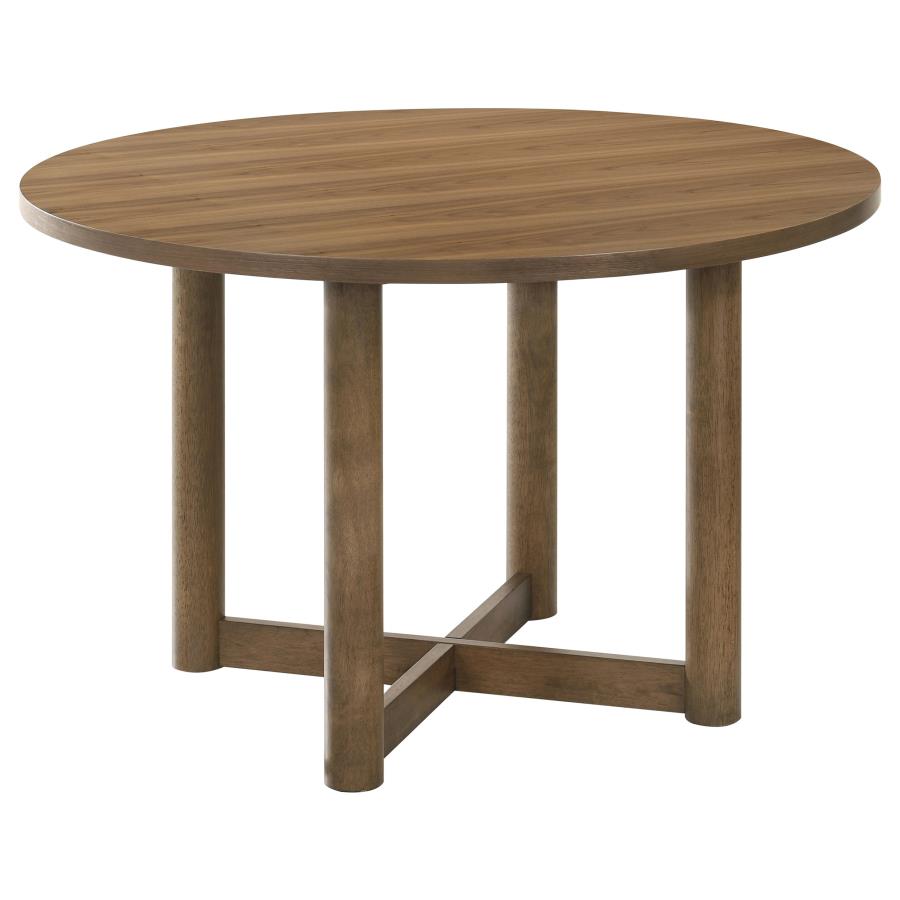 (image for) Crestmore 46-inch Round Wood Dining Table Walnut