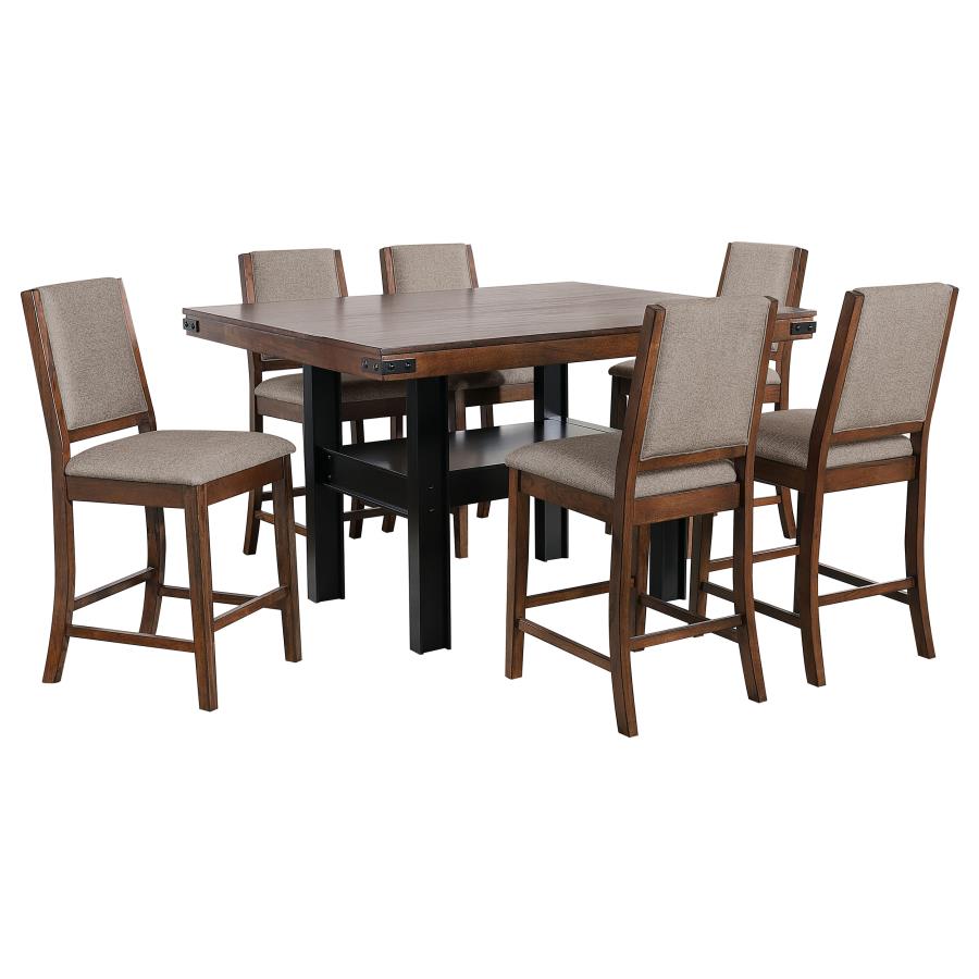 Patterson 7-piece Counter Height Dining Set Mango Oak 
