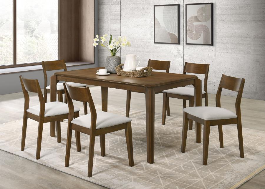 Modal Additional Images for Almonte 59-inch Rectangular Wood Dining Table Dark Brown