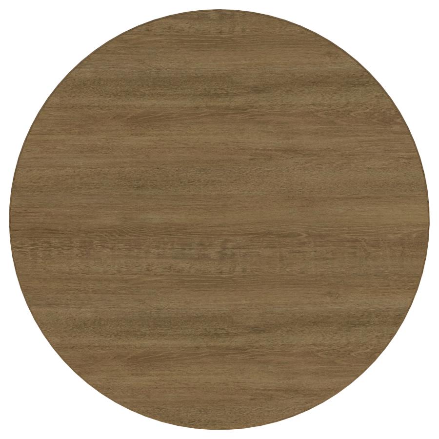 Arini 7-piece Round Dining Table Set Sand Wash and Black