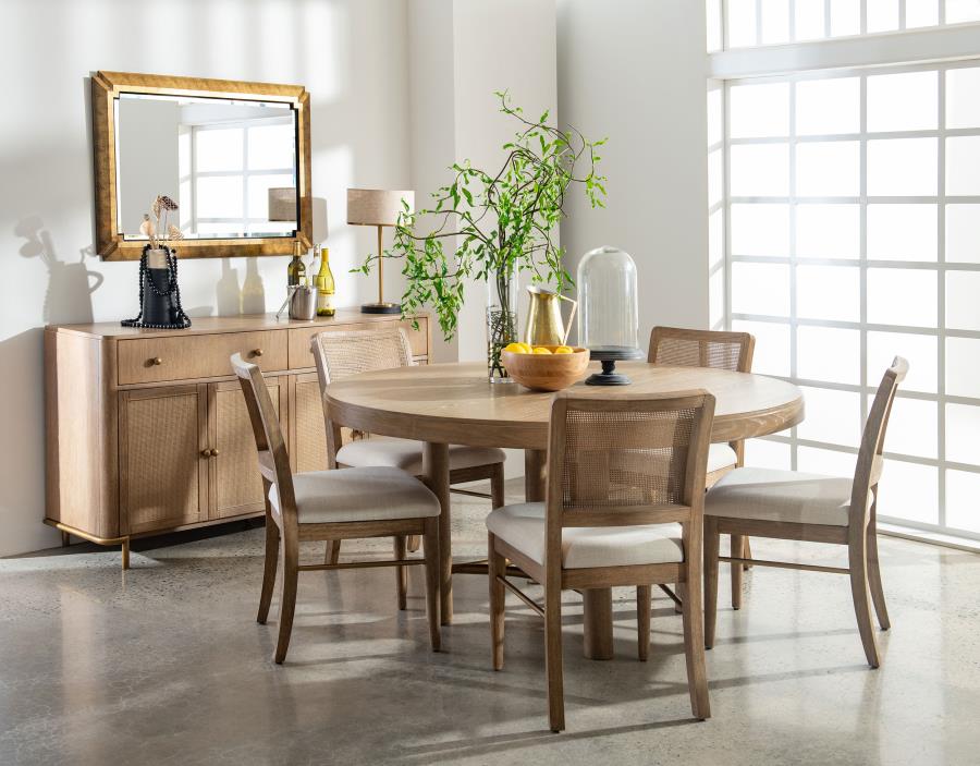 Modal Additional Images for Arini 60-inch Round Wood Dining Room Table Sand Wash