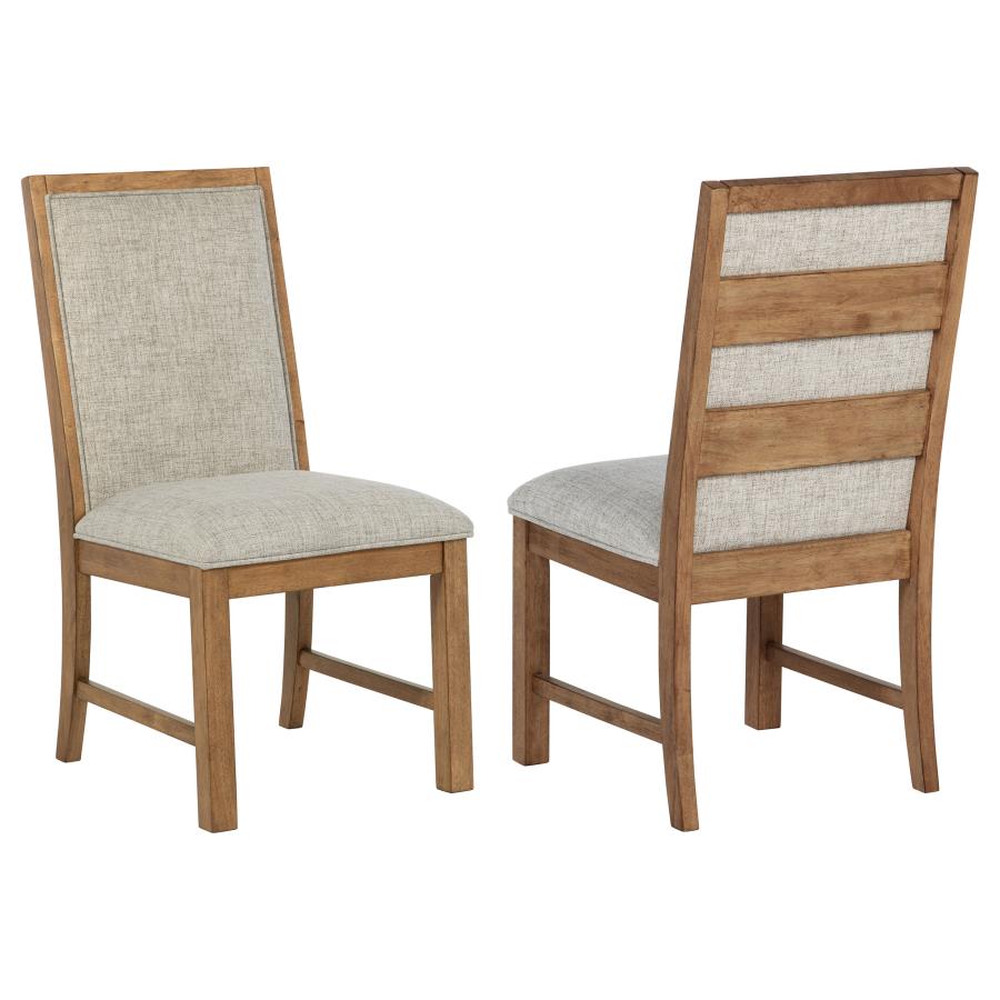 (image for) Bruner Upholstered Side Chair Natural Brown (Set of 2)