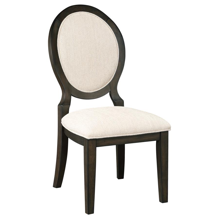 Twyla 5-piece Round Wood Dining Room Table Set Dark Cocoa