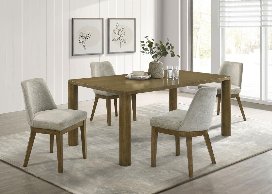 Modal Additional Images for Castlewood 71-inch Rectangular Wood Dining Table Brown Oak
