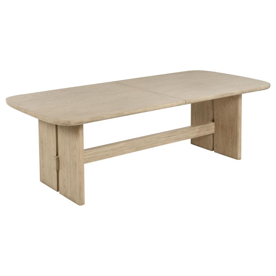 (image for) Kailani 110-inch Rectangular Wood Dining Table Beige Oak