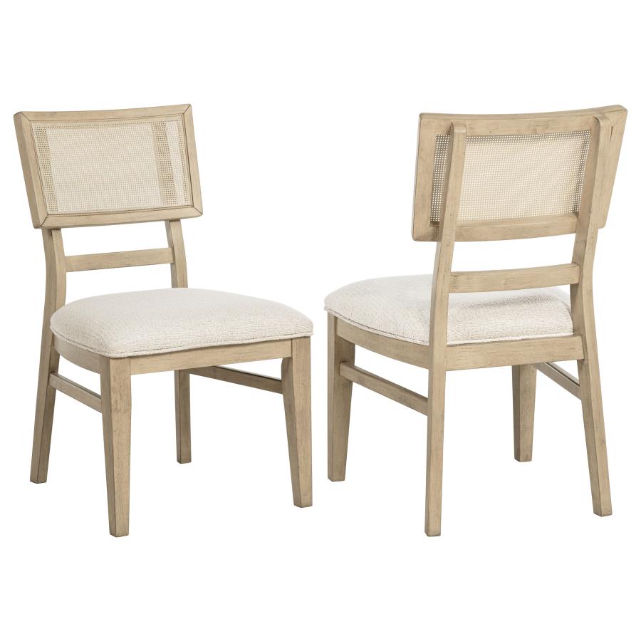 (image for) Kailani Rattan Cane Dining Side Chair Beige Oak (Set of 2)