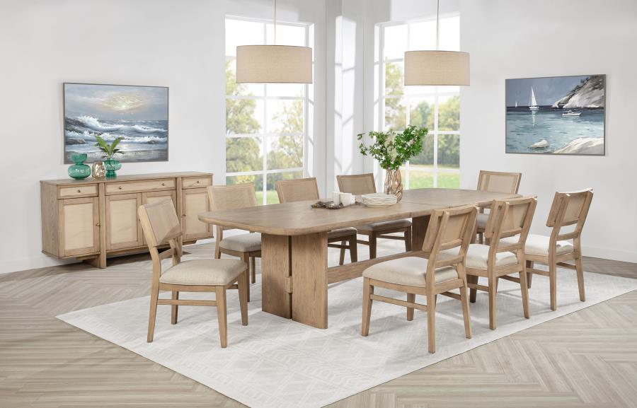 Modal Additional Images for Kailani Rattan Cane Dining Side Chair Beige Oak (Set of 2)