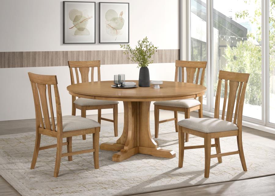 Modal Additional Images for Hartville 60-inch Round Dining Table Natural Light Brown