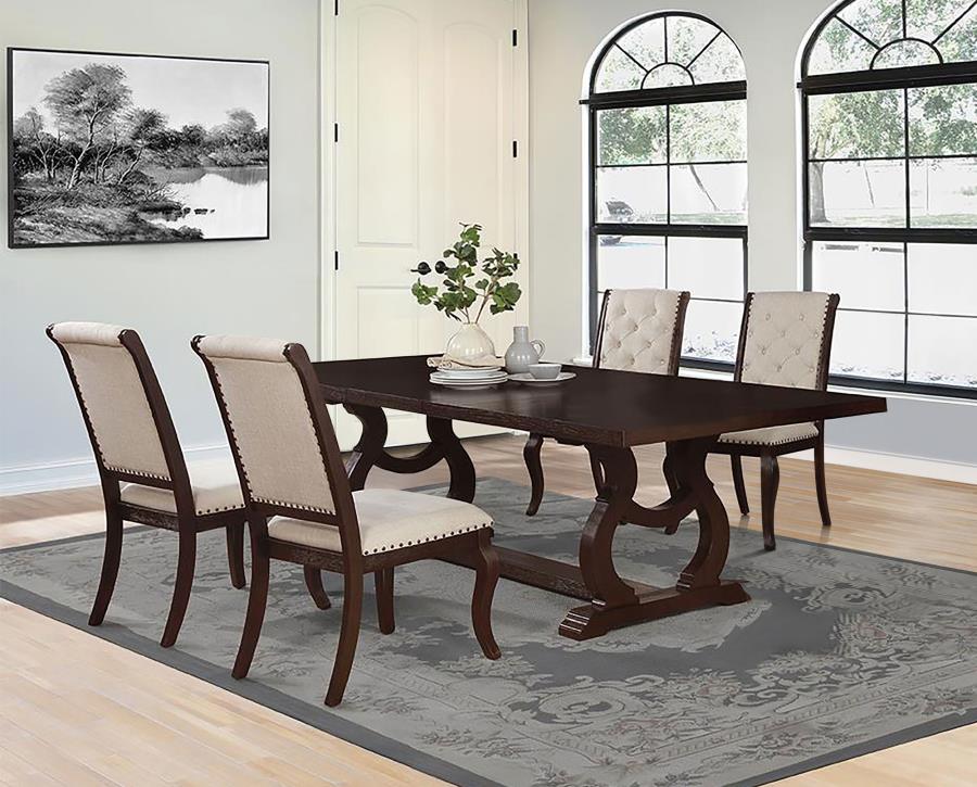 Brockway 5-piece Extension Leaf Dining Set Antique Java (image for) Brockway 5-piece Extension Leaf Dining Set Antique Java
