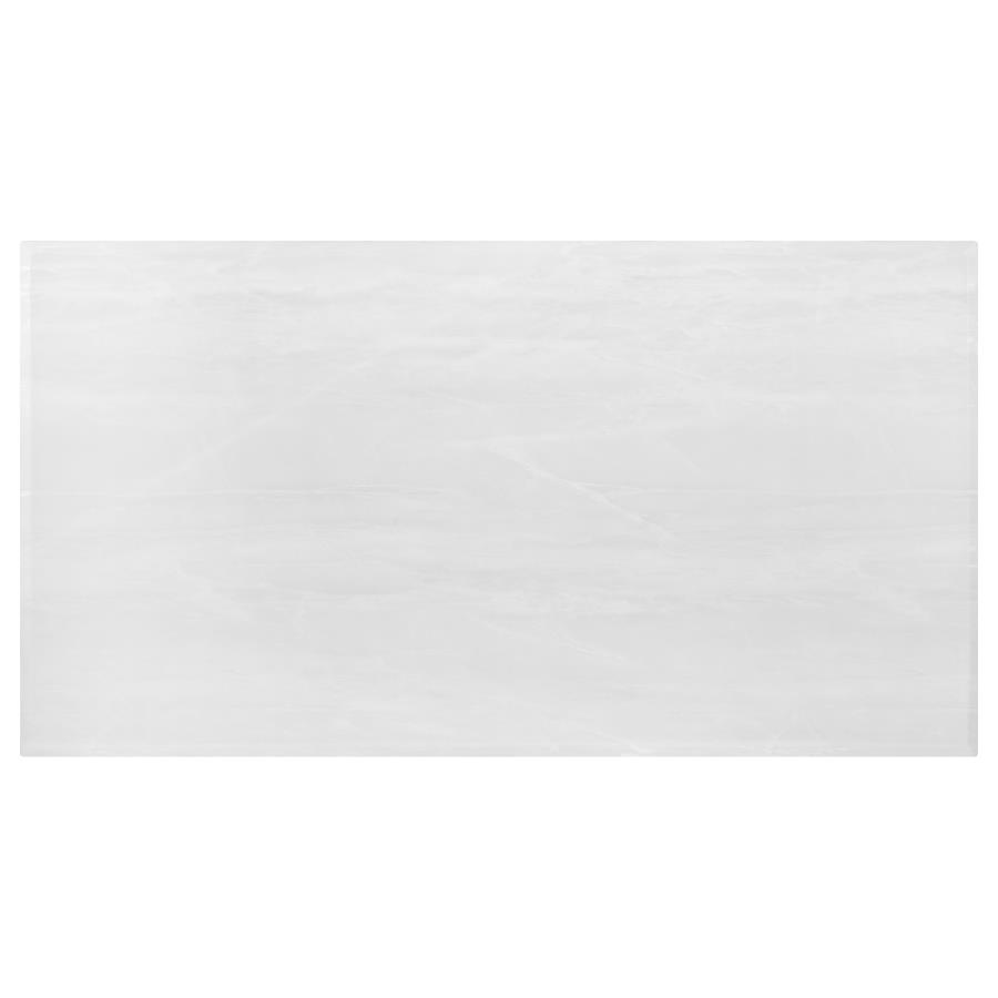 Kerwin Rectangular 71-inch Stone Top Dining Table White