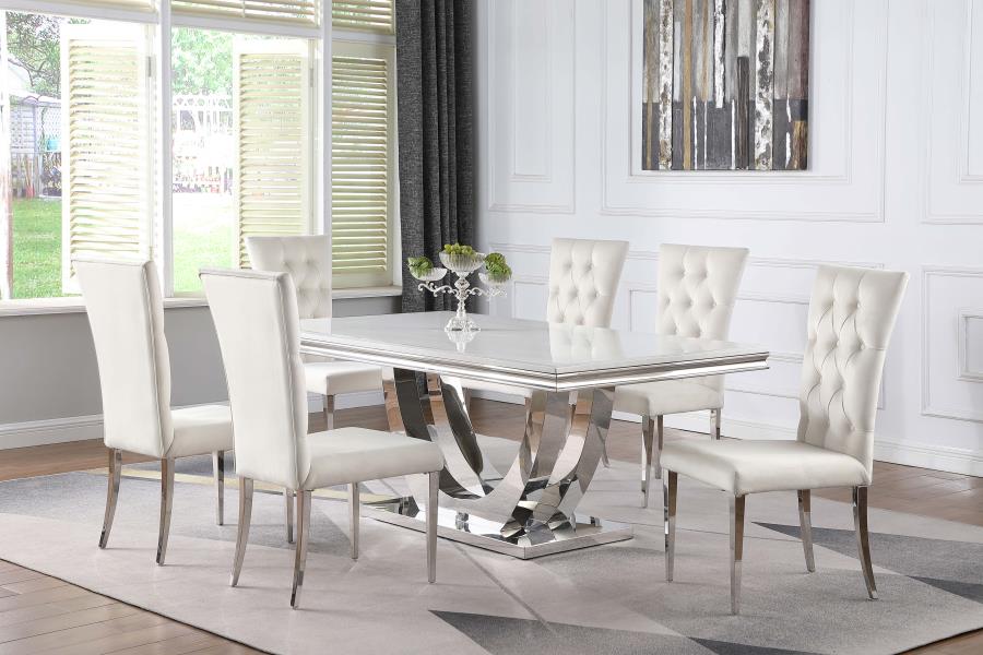 Modal Additional Images for Kerwin Rectangular 71-inch Stone Top Dining Table White