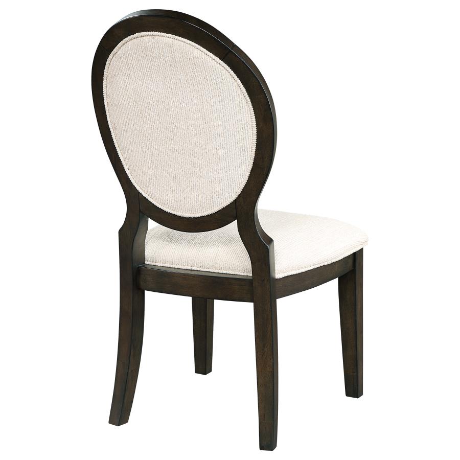 Twyla Oval Back Dining Side Chair Dark Cocoa (Set of 2)