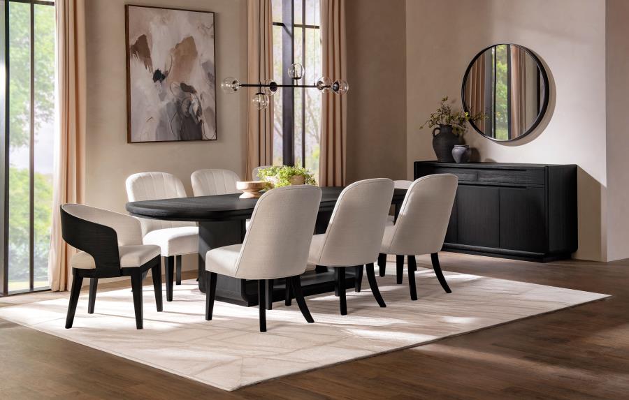 Modal Additional Images for Leandro 78-inch Extension Dining Room Table Burnished Black