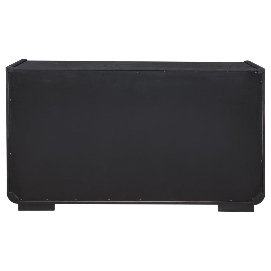 Leandro 2-drawer Dining Sideboard Server Burnished Black