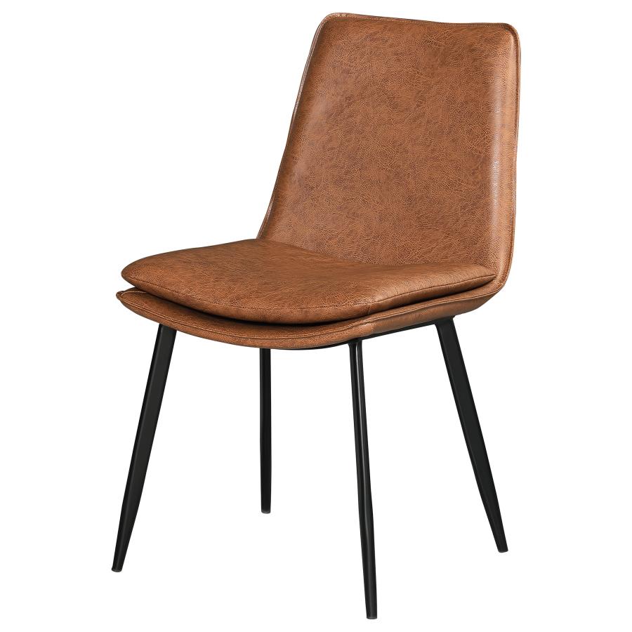 Ortega Upholstered Dining Side Chair Coffee (Set of 2)