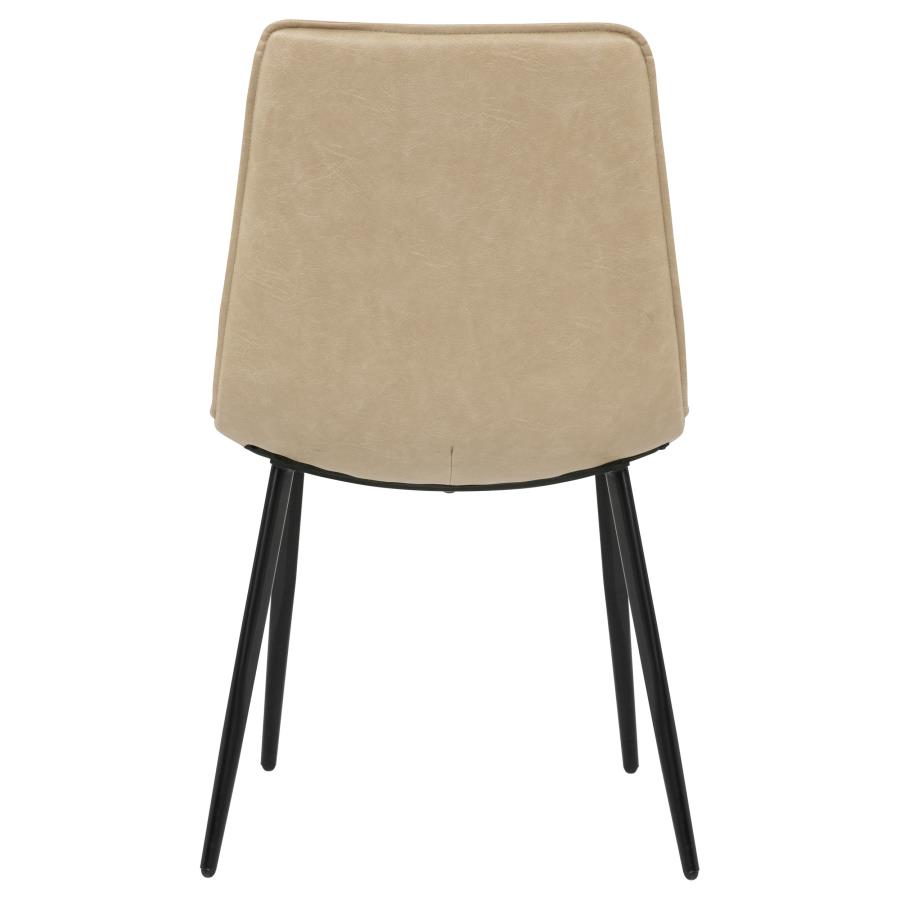 Ortega Upholstered Dining Side Chair Tan (Set of 2)