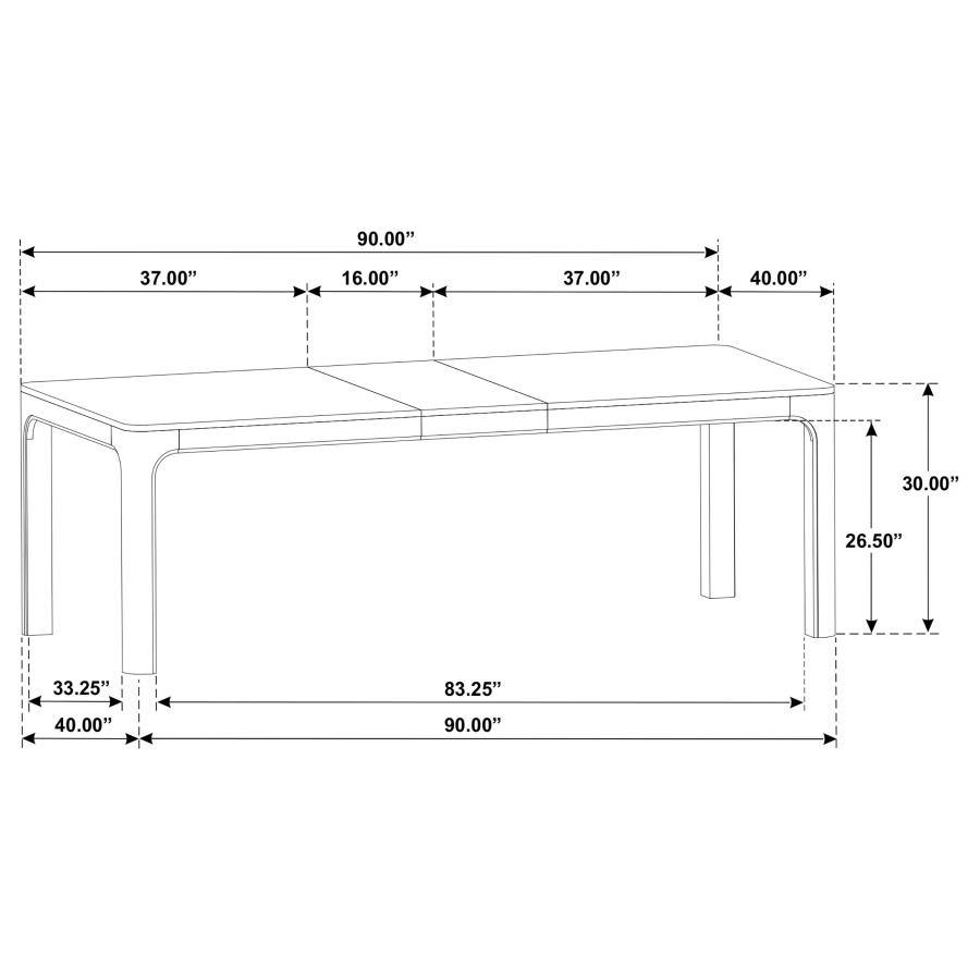 Solano 90-inch Extension Dining Table Weathered Mango
