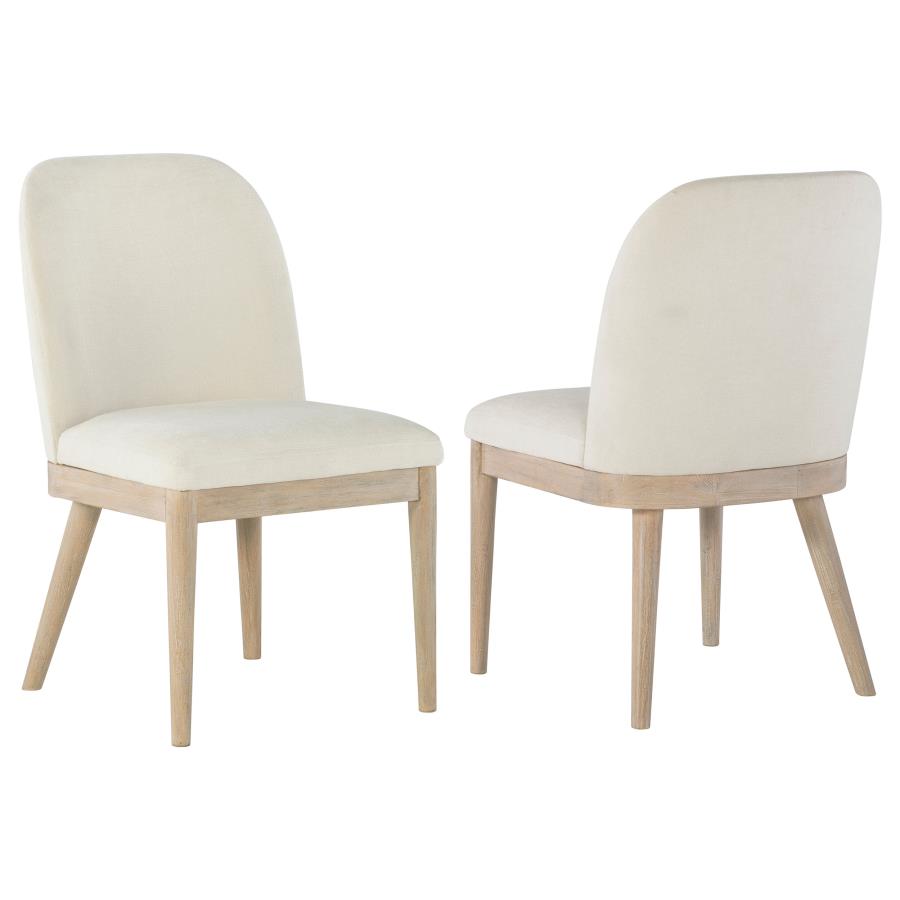 (image for) Solano Upholstered Dining Side Chair Beige (Set of 2)