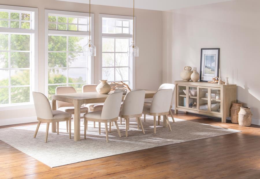 Modal Additional Images for Solano Upholstered Dining Side Chair Beige (Set of 2)