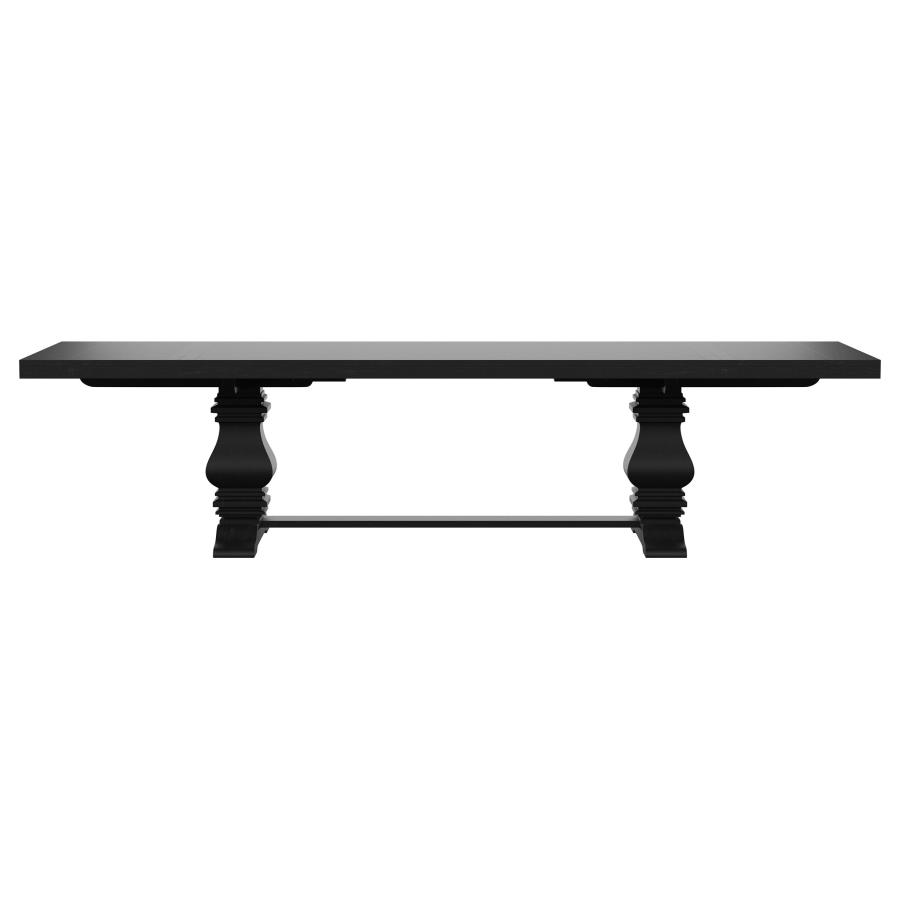 Florence 7-piece 126-inch Extension Dining Table Set Distressed Black