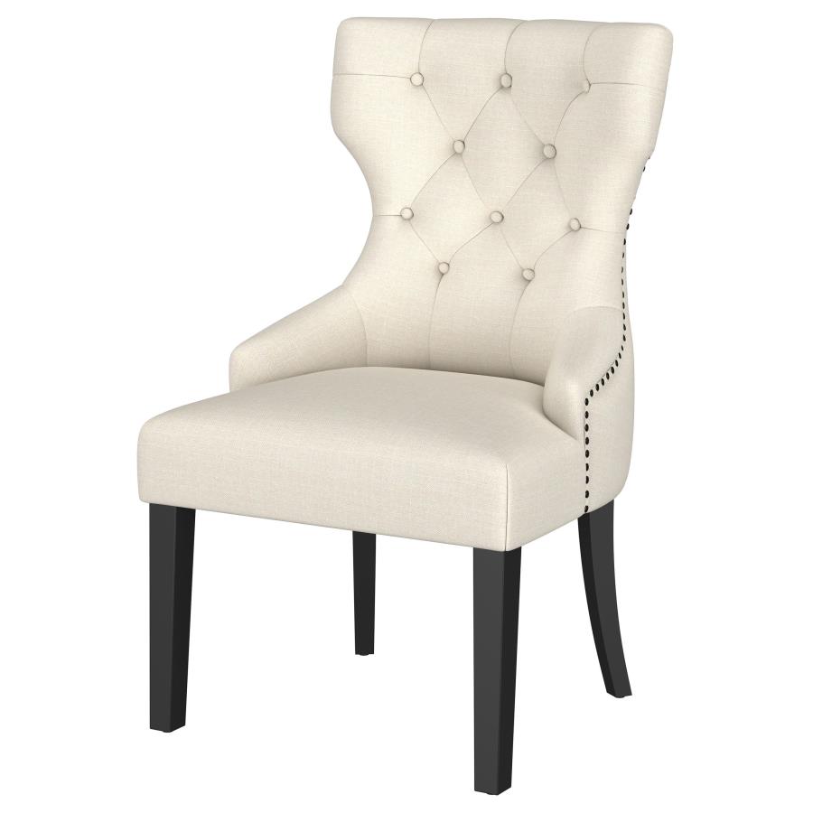Baney Fabric Upholstered Dining Side Chair Cream and Black
