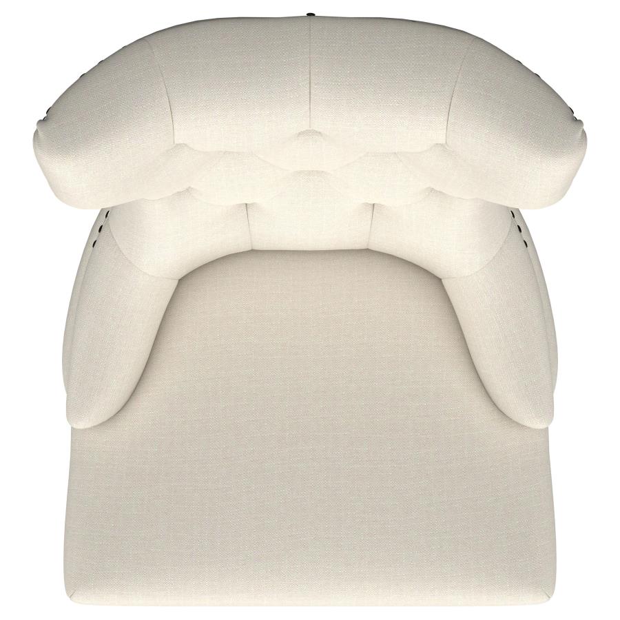 Baney Fabric Upholstered Dining Side Chair Cream and Black