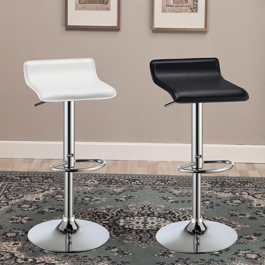 Modal Additional Images for Bidwell Upholstered Adjustable Bar Stool Black (Set of 2)
