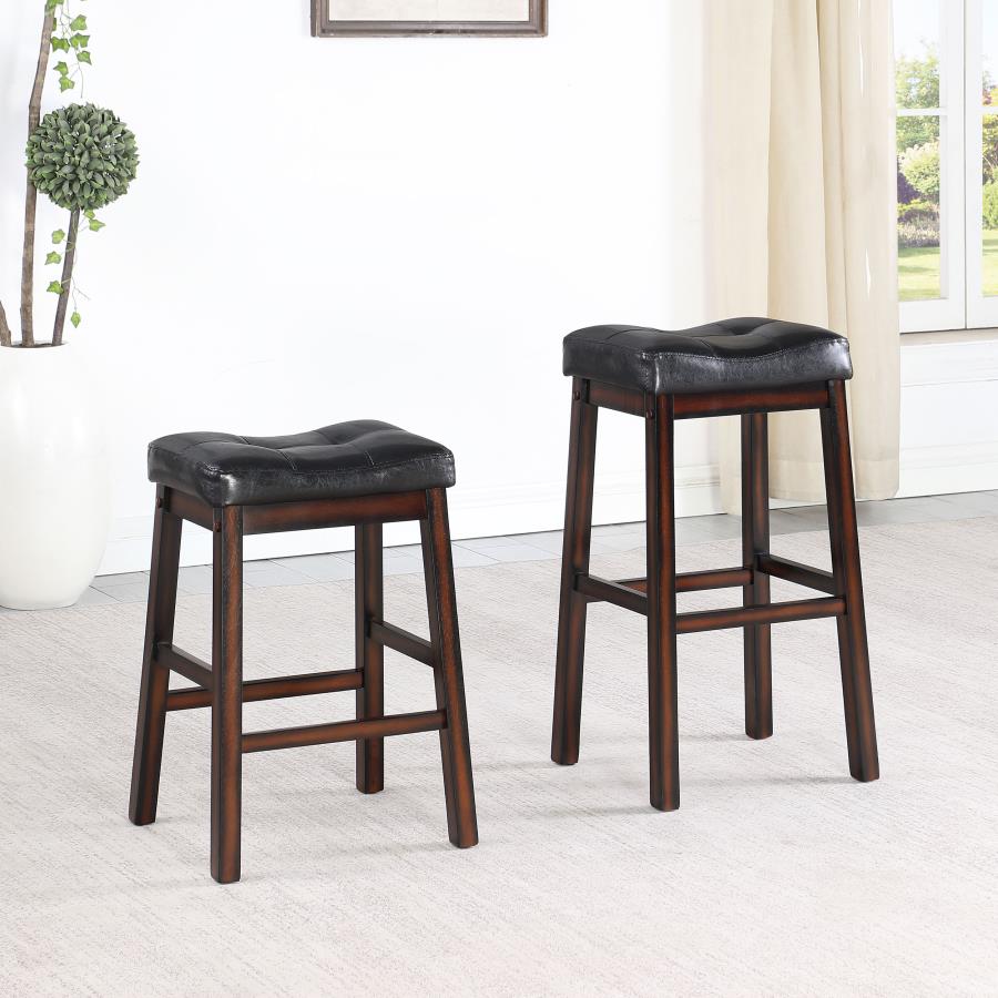 Modal Additional Images for Donald Upholstered Bar Stool Cappuccino (Set of 2)