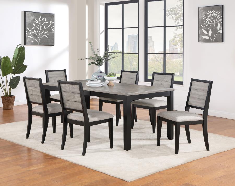 Modal Additional Images for Elodie Rectangular 78-inch Extension Leaf Dining Table Black