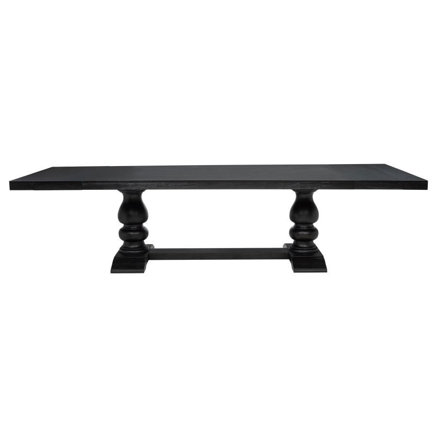 Phelps 7-piece Rectangular Dining Table Set Distressed Noir