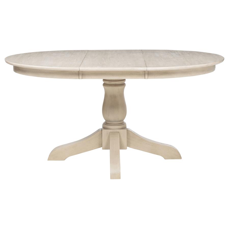 Orrison Oval 62-inch Wood Extension Leaf Dining Table Linen