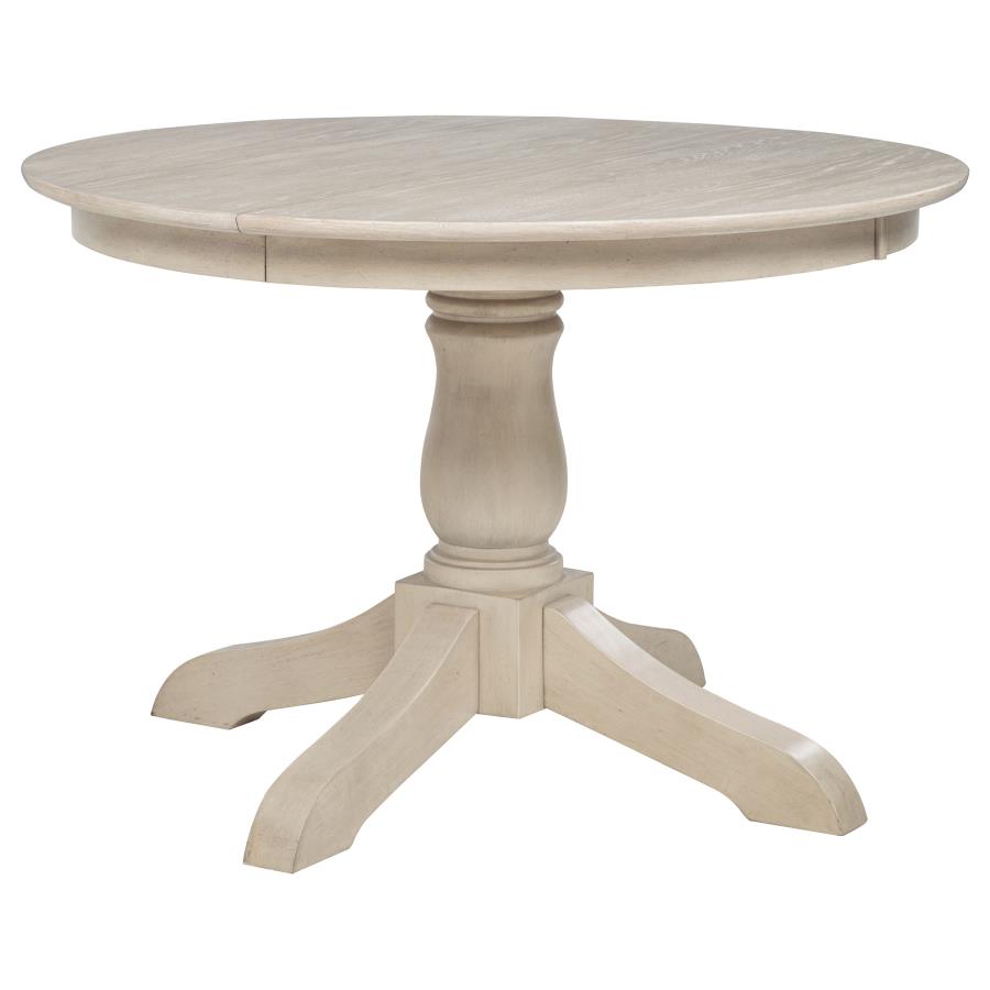 Orrison Oval 62-inch Wood Extension Leaf Dining Table Linen