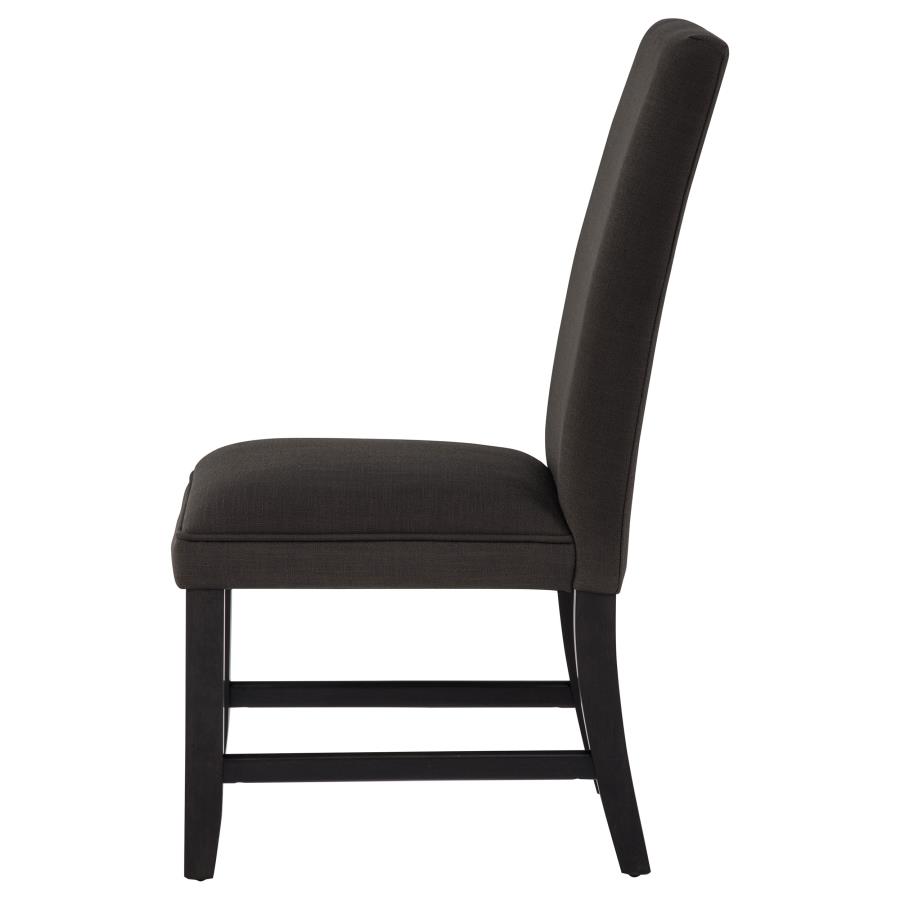 Berning Fabric Upholstered Parson Side Chair Charcoal Grey (Set of 2)