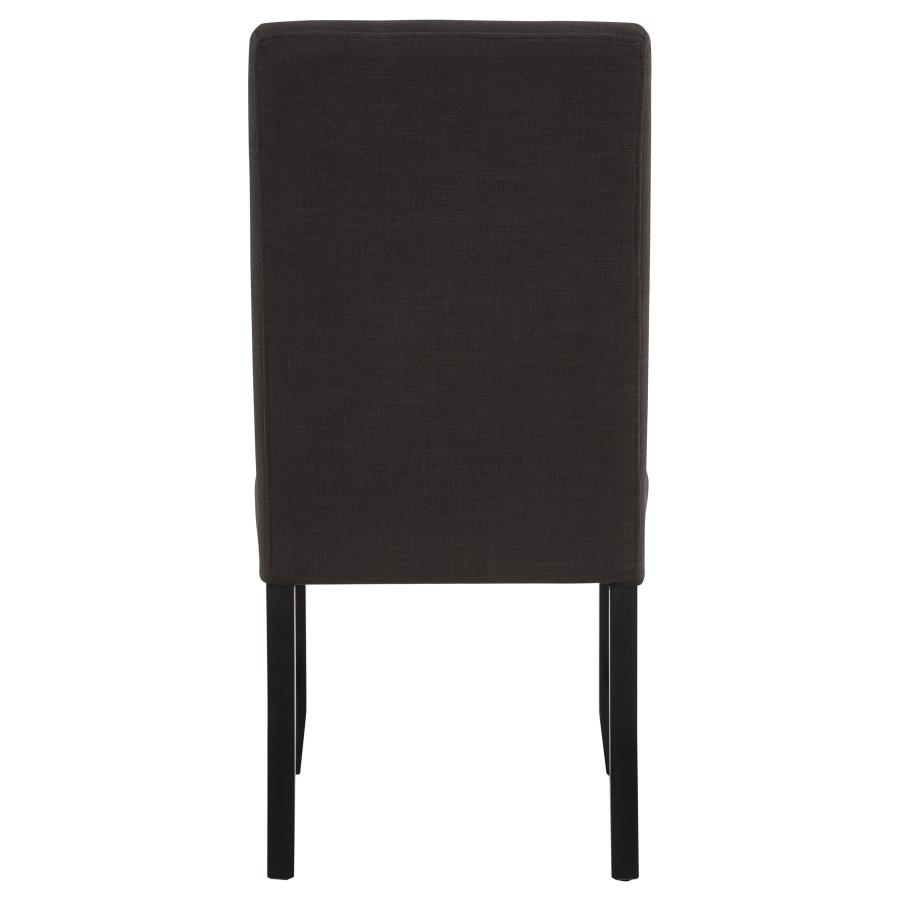 Berning Fabric Upholstered Parson Side Chair Charcoal Grey (Set of 2)