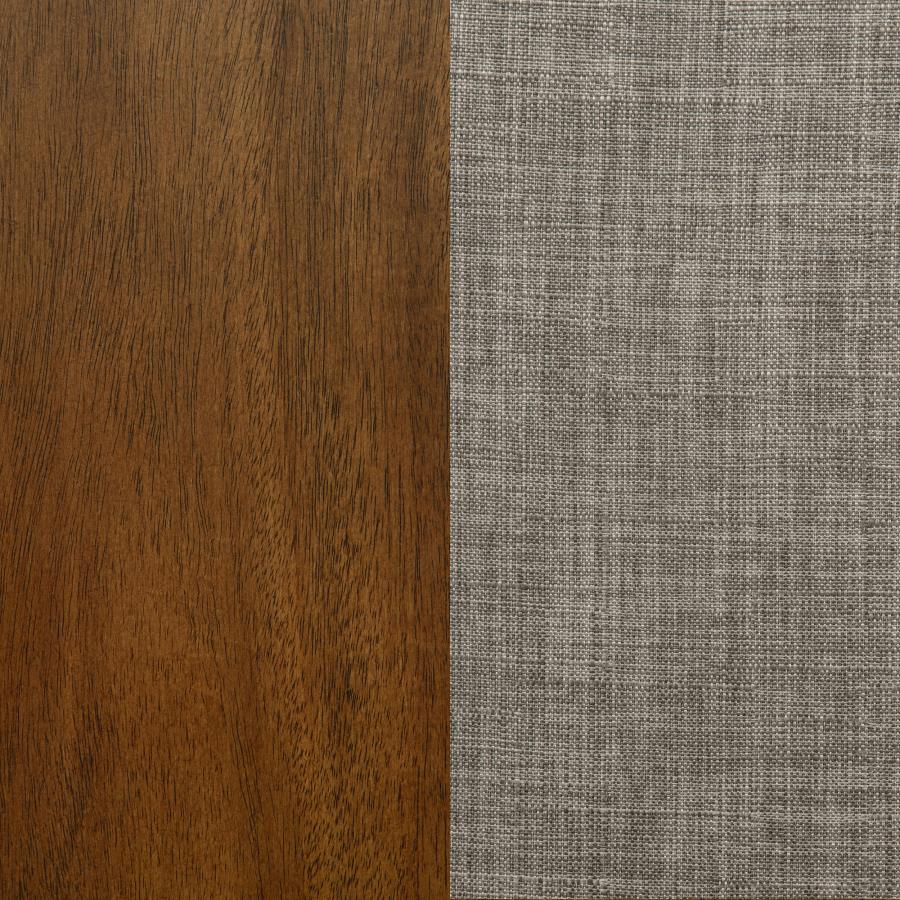 Atwood Wood Dining Side Chair Upholstered Seat Warm Brown