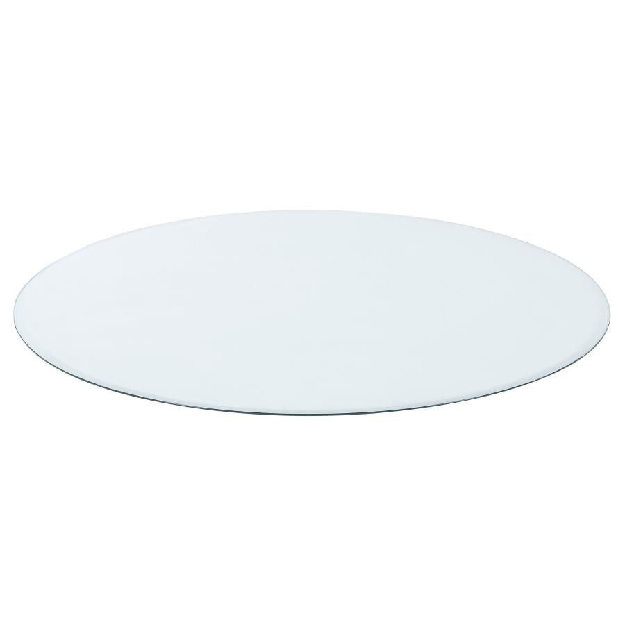 Paxton 5-piece Round Glass Top Counter Height Dining Set Teal Blue
